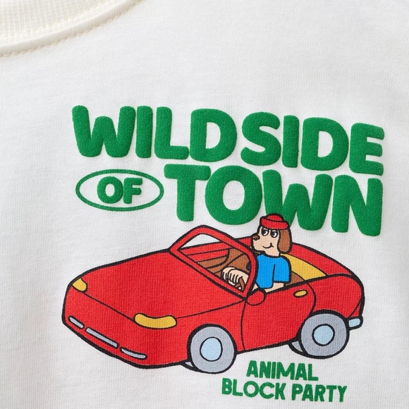 Zara Cream Wild Side Graphic Tee - Picture 3 of 4